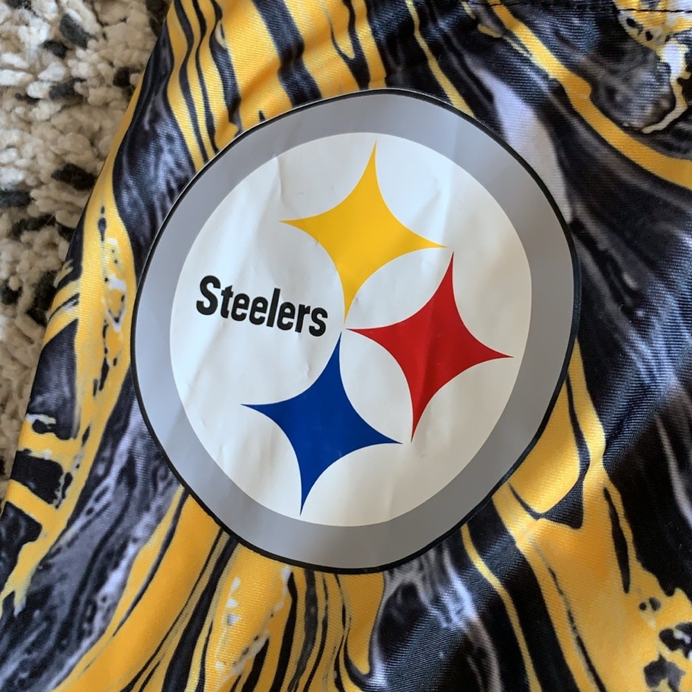 Zubaz x Majestic Women's Leggings Pittsburgh Steelers NFL Back Gold Swirl XS - Picture 4 of 9